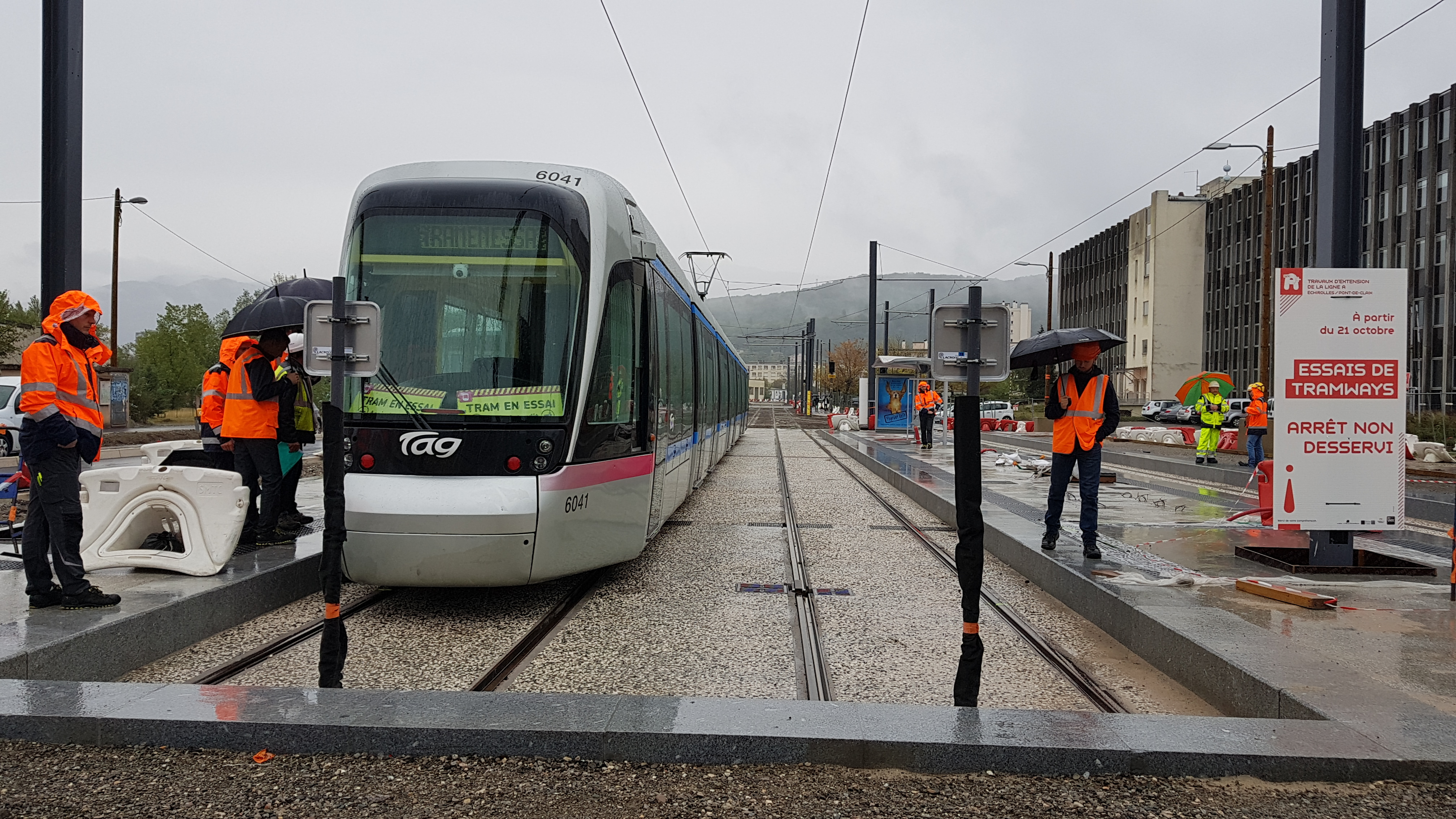 Le tram au nouveau terminus