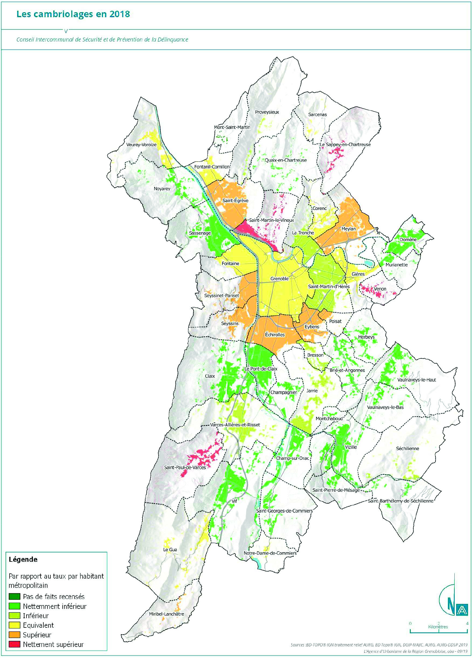 Carte des cambriolages