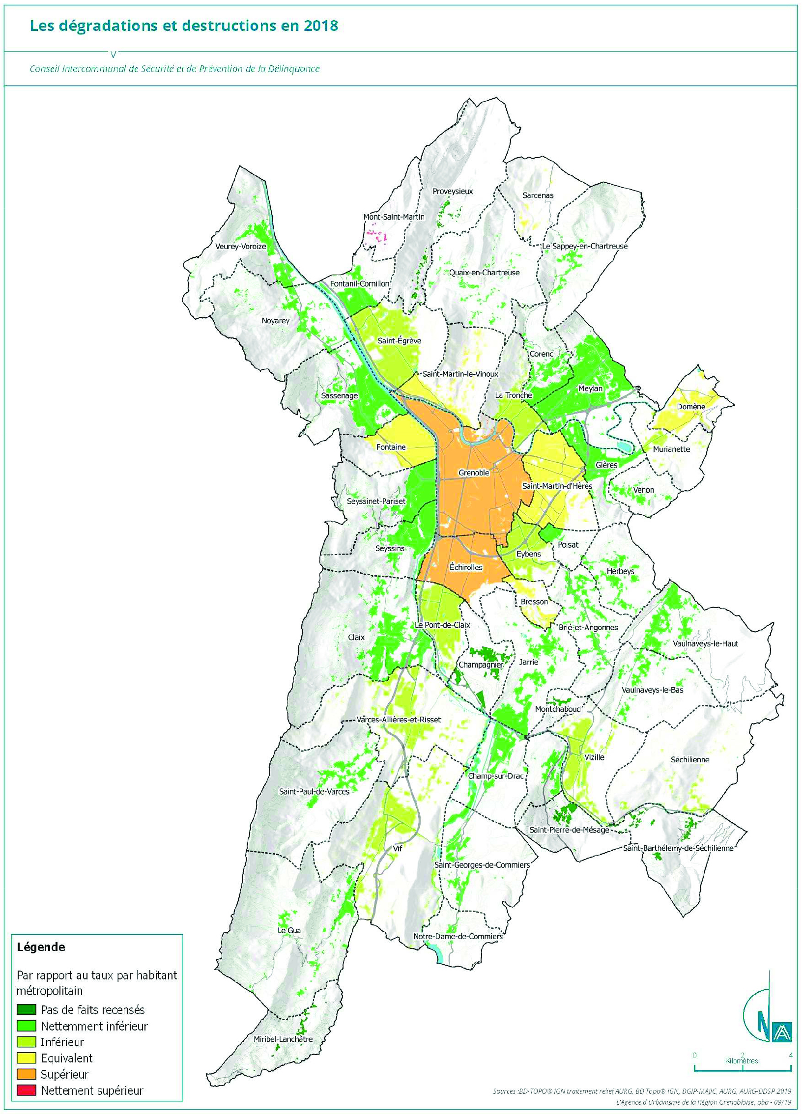 Cartes des dégradations