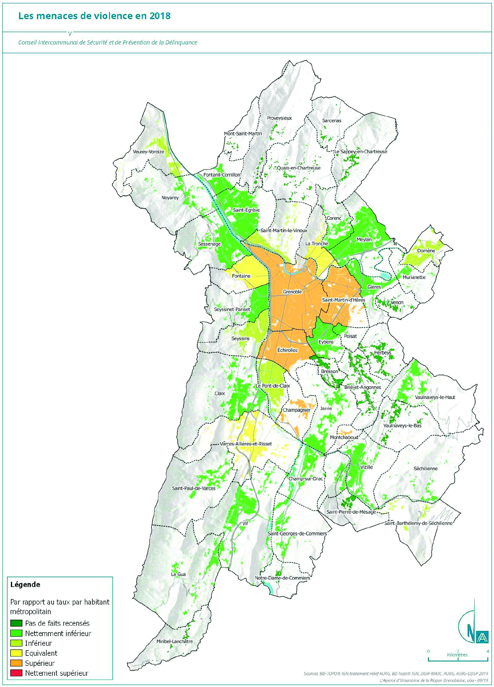 Cartes des menaces de violences