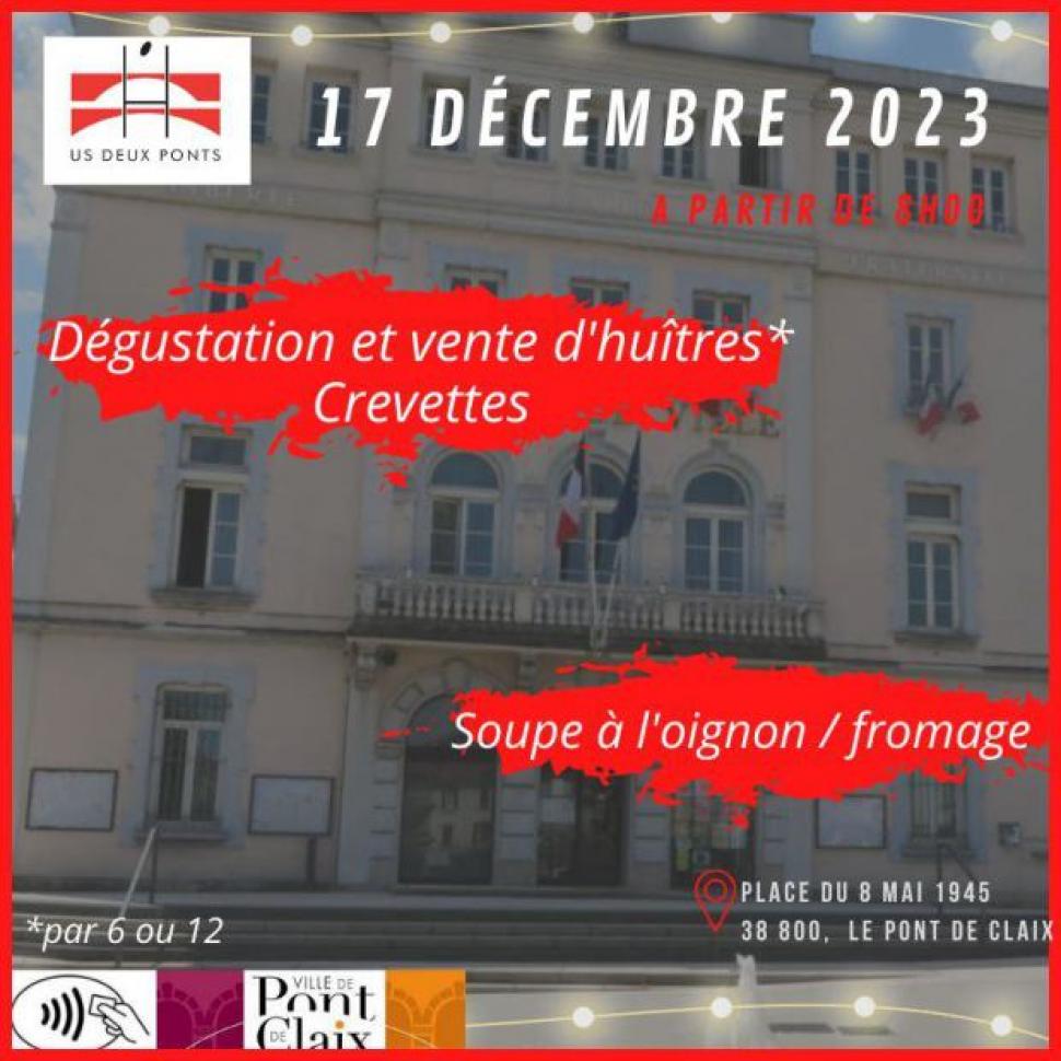 Vente d'huîtres de l'US 2 Ponts