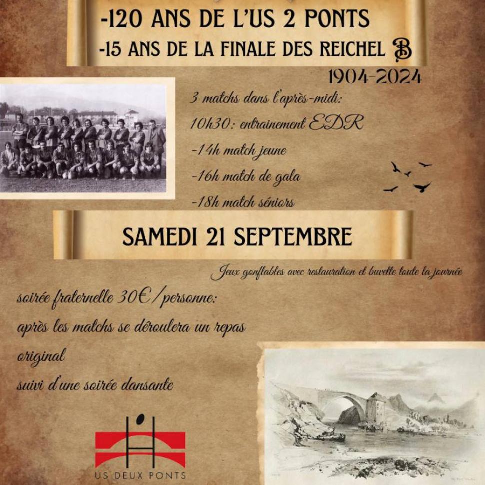 120e anniversaire de l'US 2 Ponts et inauguration du stade Ange Capuozzo