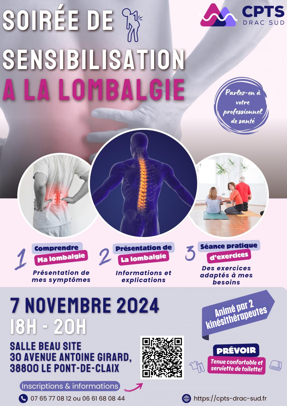 Soirée de sensibilisation à la lombalgie