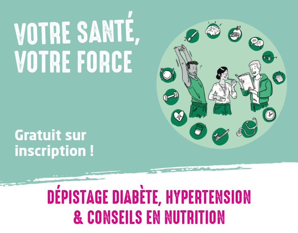 Dépistage de prévention diabète et hypertension