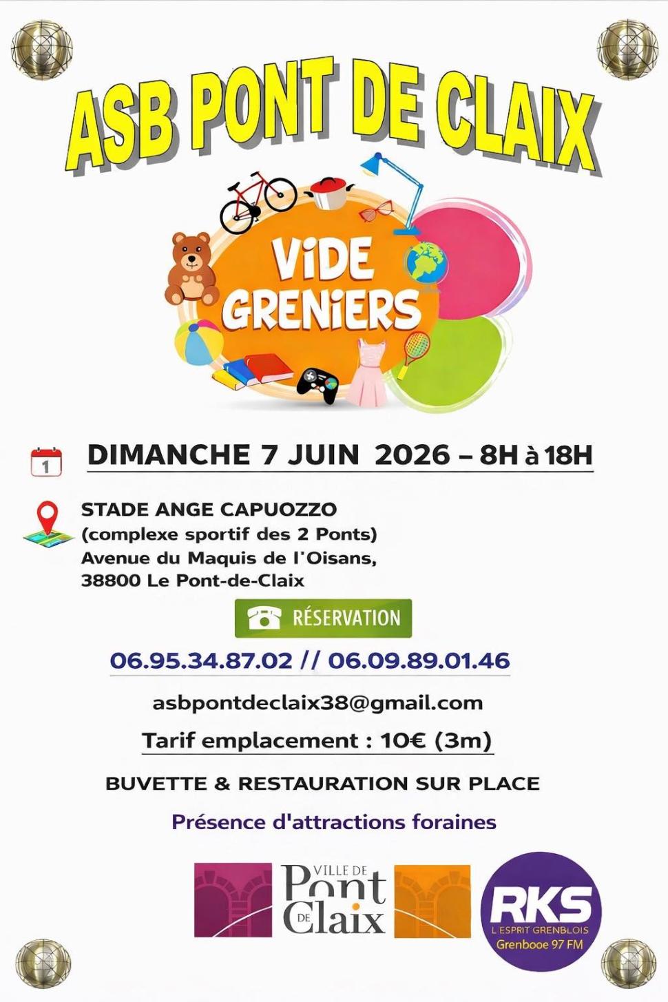Vide-greniers de l'ASB Pont de Claix