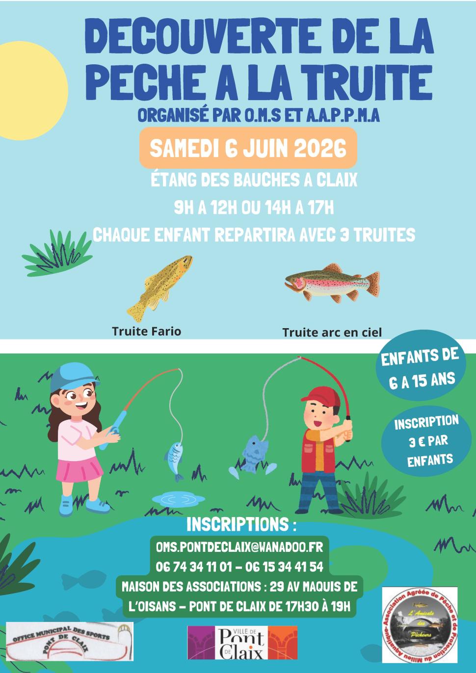 Journée découverte de la pêche à la truite 6-15 ans
