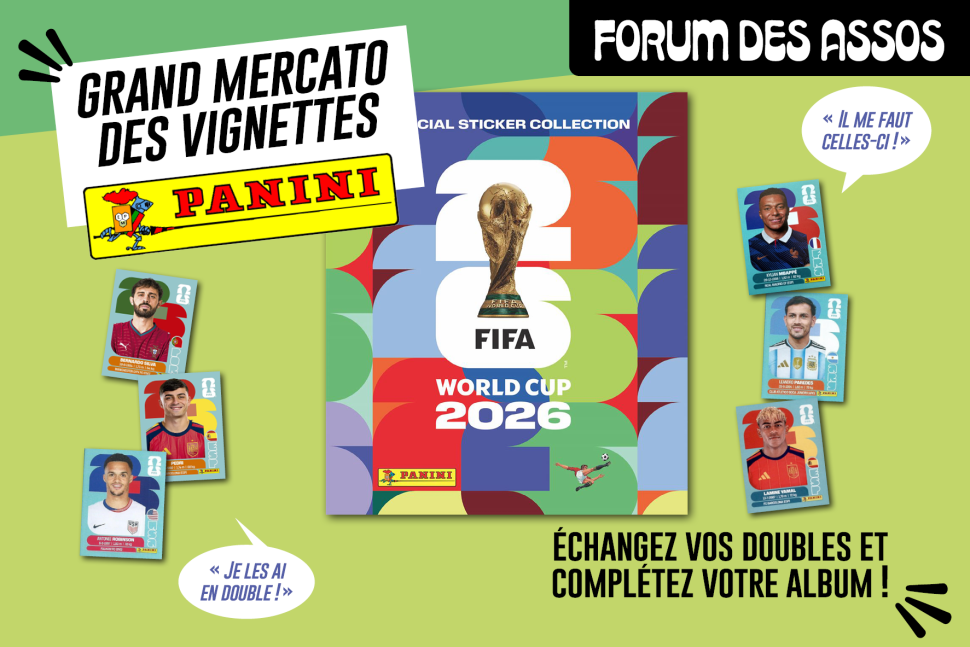 Bourse d'échange cartes Panini - Coupe du monde 2026